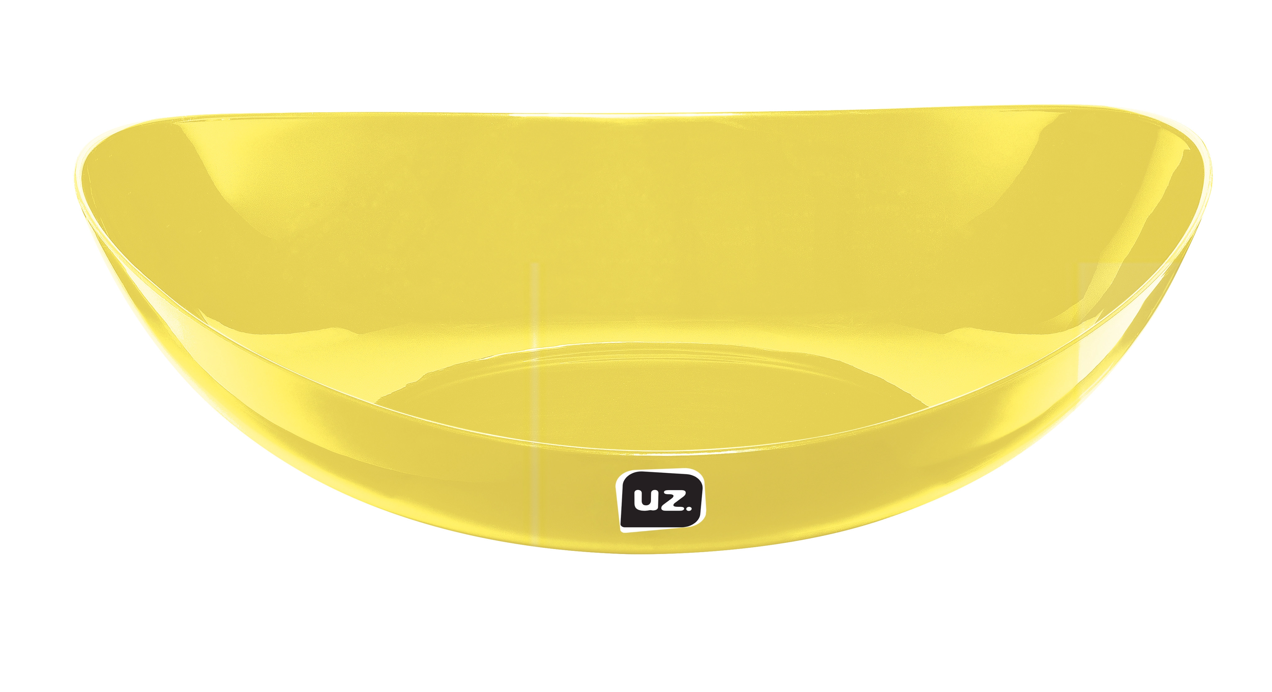Saladeira Oval 4l Amarelo Claro Solido Plastico