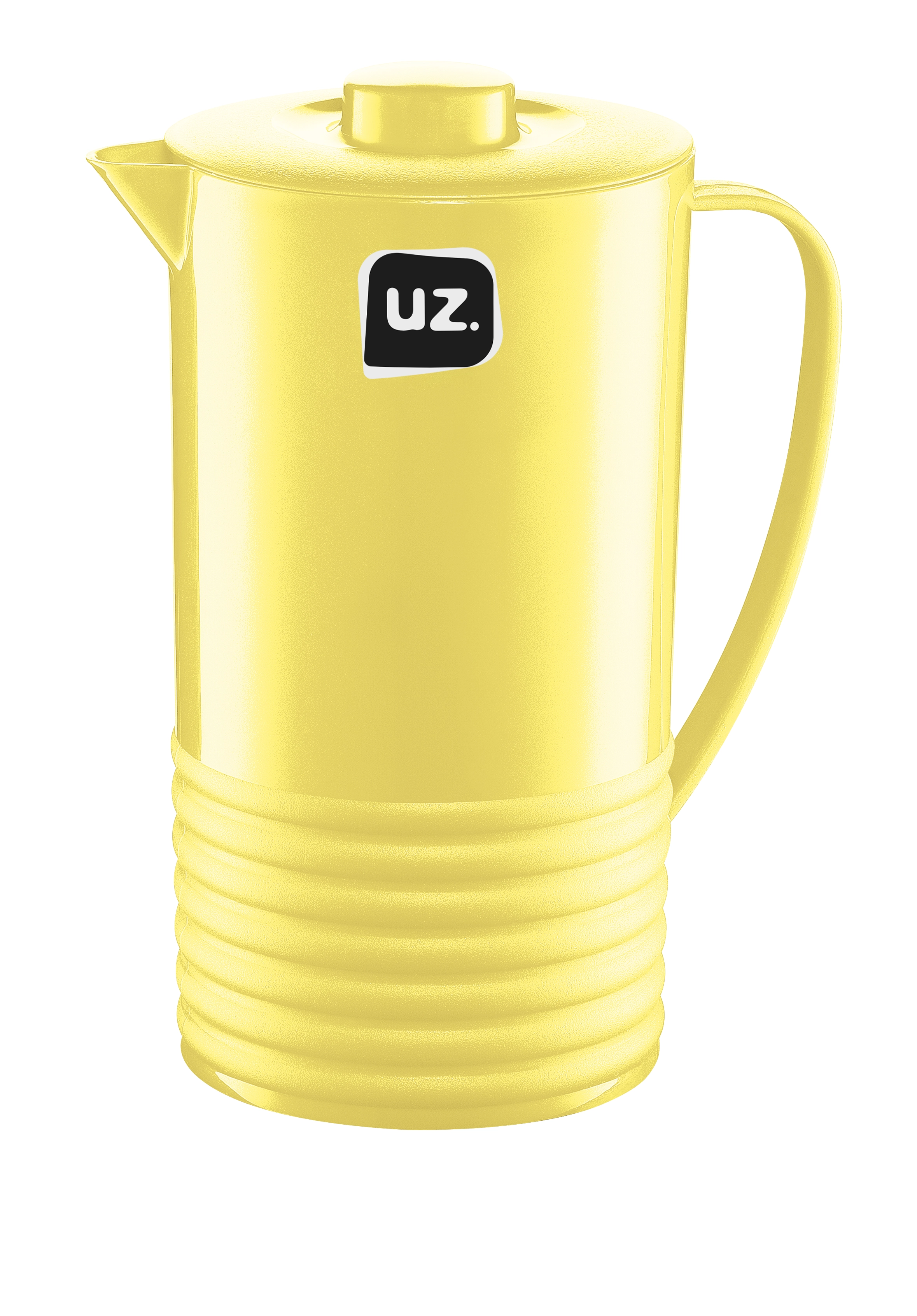 6 Jarras Plus 1,8l Amarelo Claro Solido De Plastico