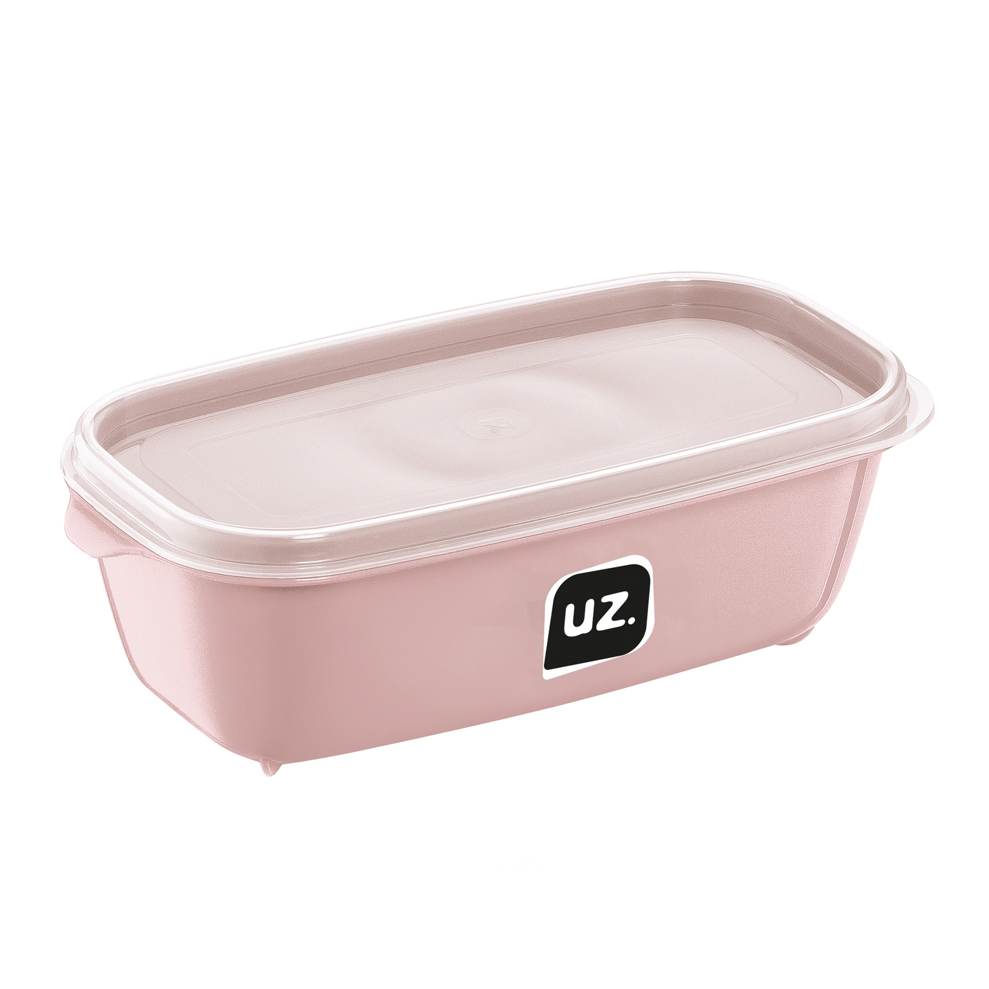 Pote Organizador Premium Multiuso Retangular 500ml de Plástico Uz Rosa Sólido