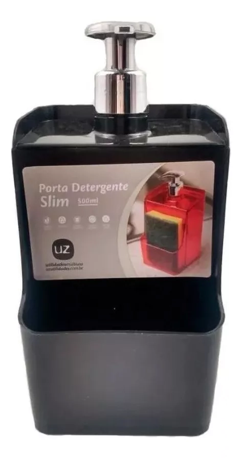 Dispenser Slim Plastico Preto Pp Uz1902 Pr Uz