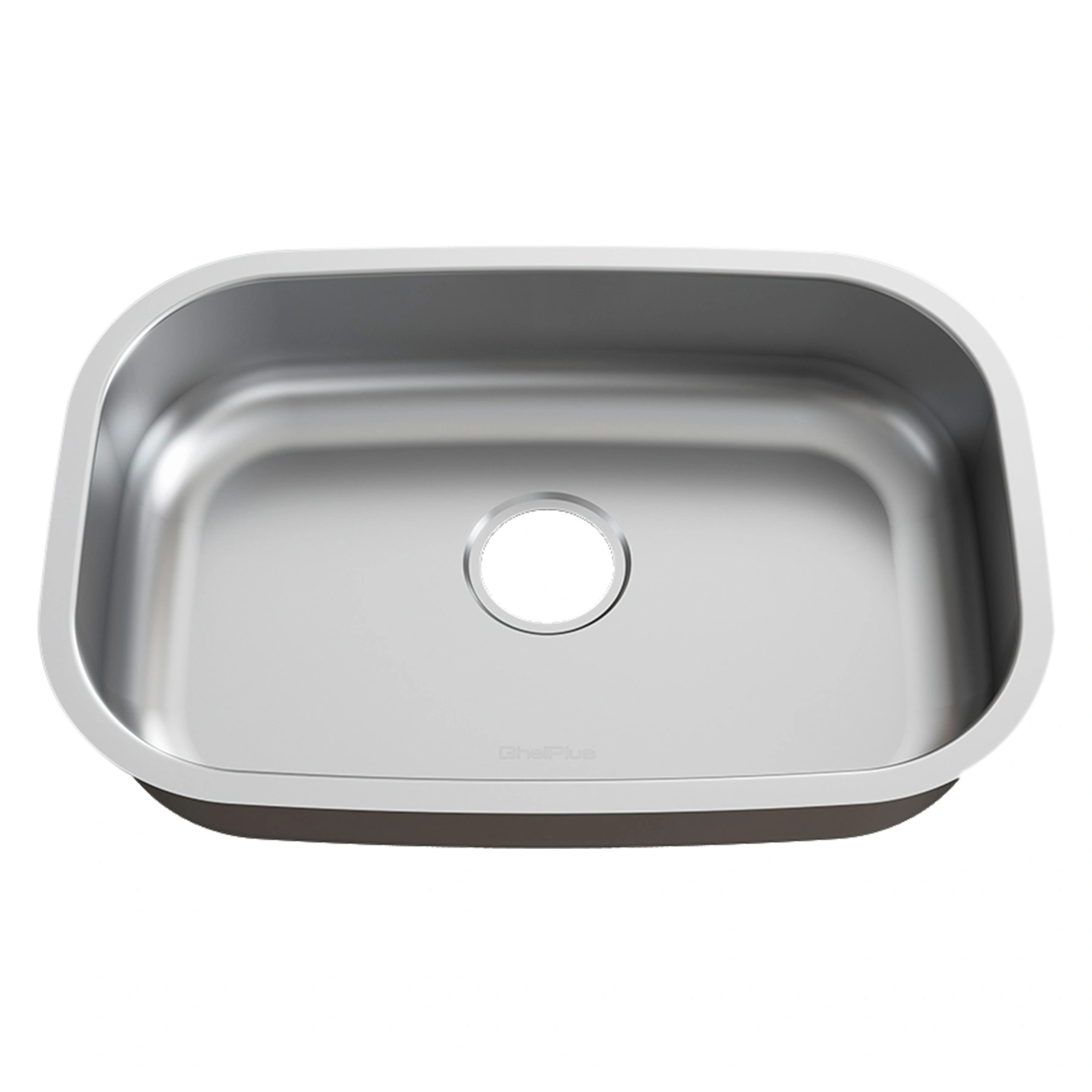 Cuba de Cozinha Simples de Embutir em Aço Inox Brilhante Retangular 46x30x11cm 3.1/2 Ghel Plus