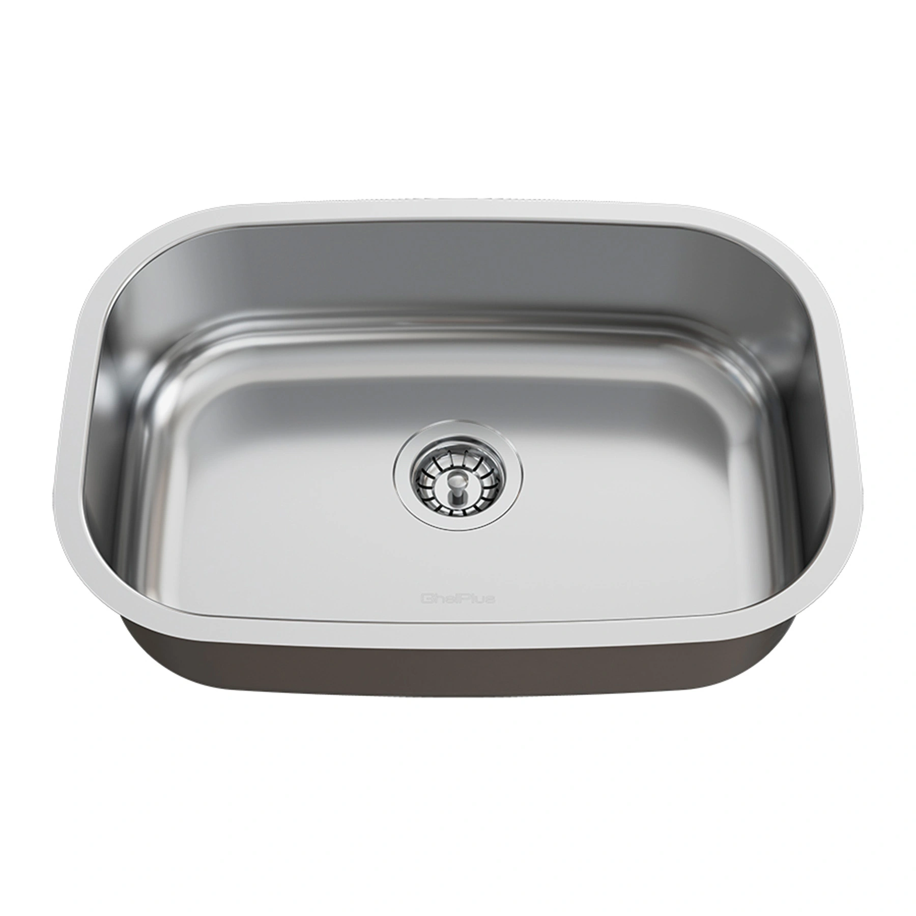 Cuba de Cozinha Simples de Embutir em Aço Inox Polido Retangular 46x30x14cm 3.1/2 Ghel Plus