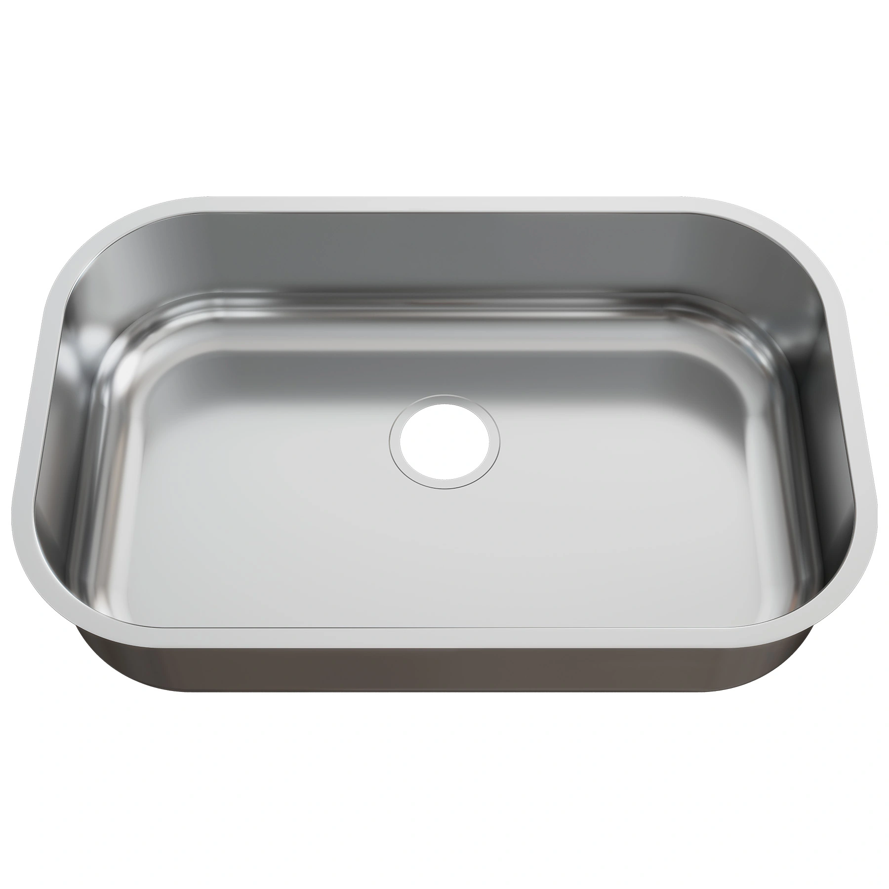 Cuba de Cozinha Simples de Embutir em Aço Inox Polido Retangular 56x35x17cm 3.1/2 Ghel Plus