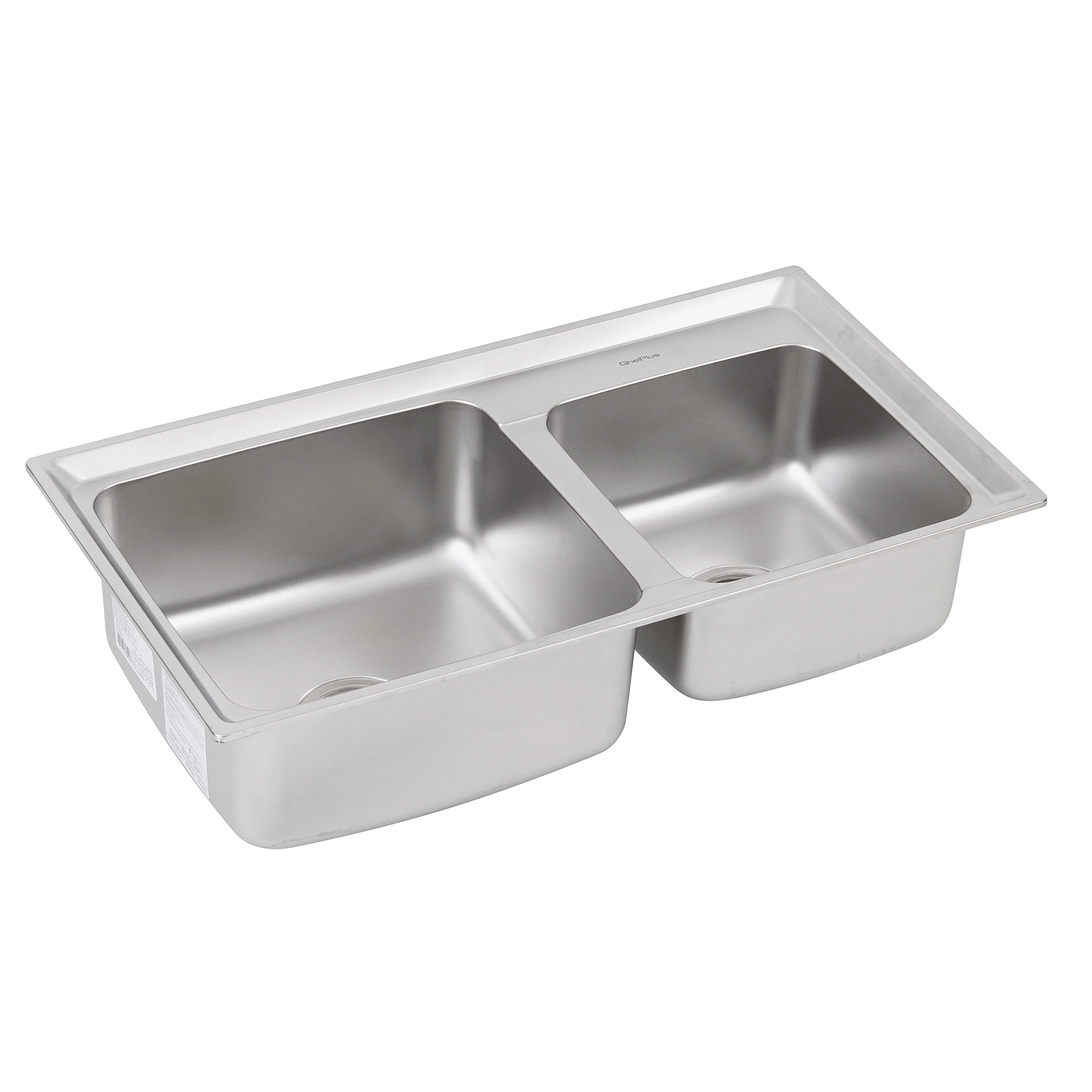 Cuba de Sobrepor Dupla Aço Inox 304 Acetinado 78x43x21cm Ghelplus