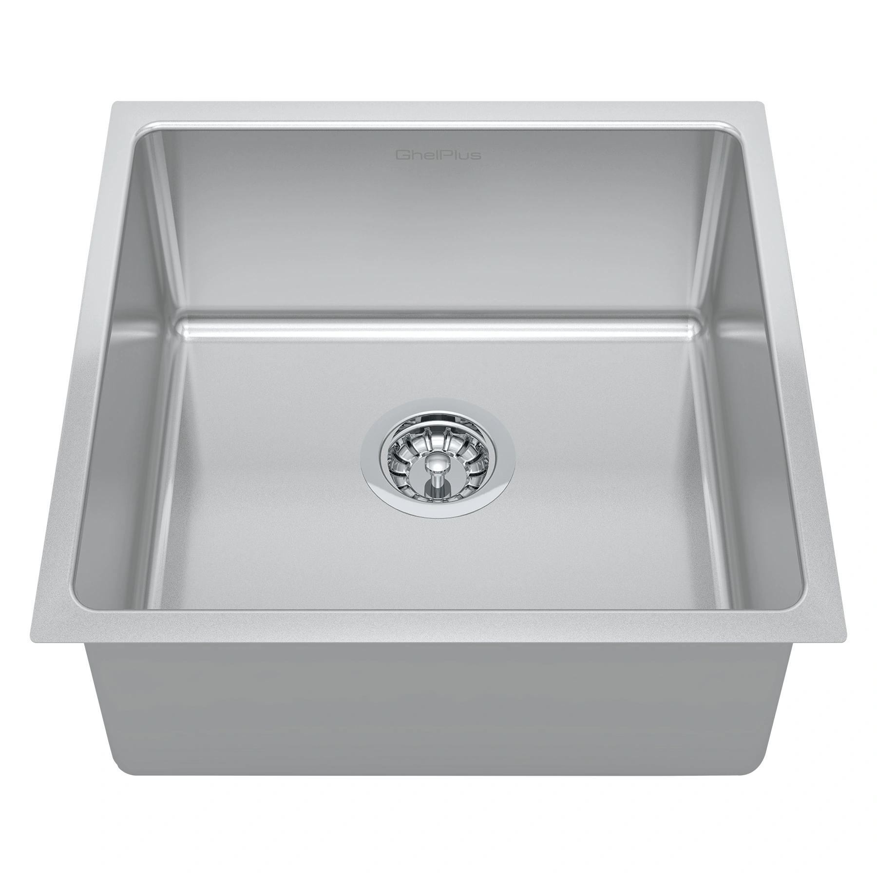 Cuba de Cozinha Simples de Embutir em Aço Inox Acetinado Retangular 44x44x20cm 4.1/2 Ghel Plus
