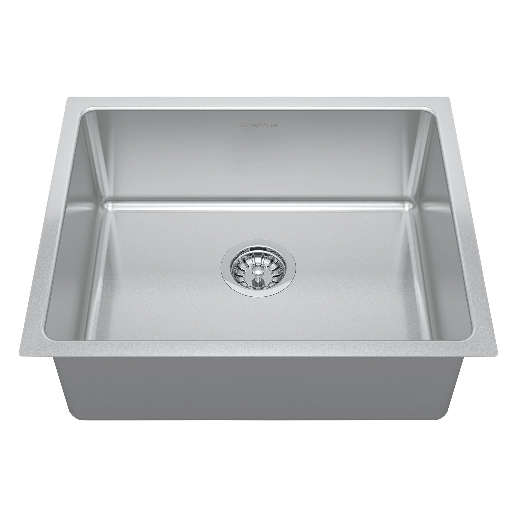 Cuba de Cozinha Simples de Embutir em Aço Inox Acetinado Retangular 54x44x20cm 4.1/2 Ghel Plus
