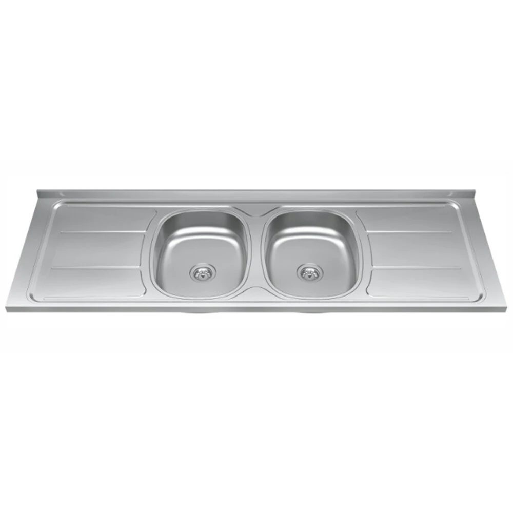 Pia De Cozinha Em Inox Com 2 Cubas 160 Cm 30316ghel Plus