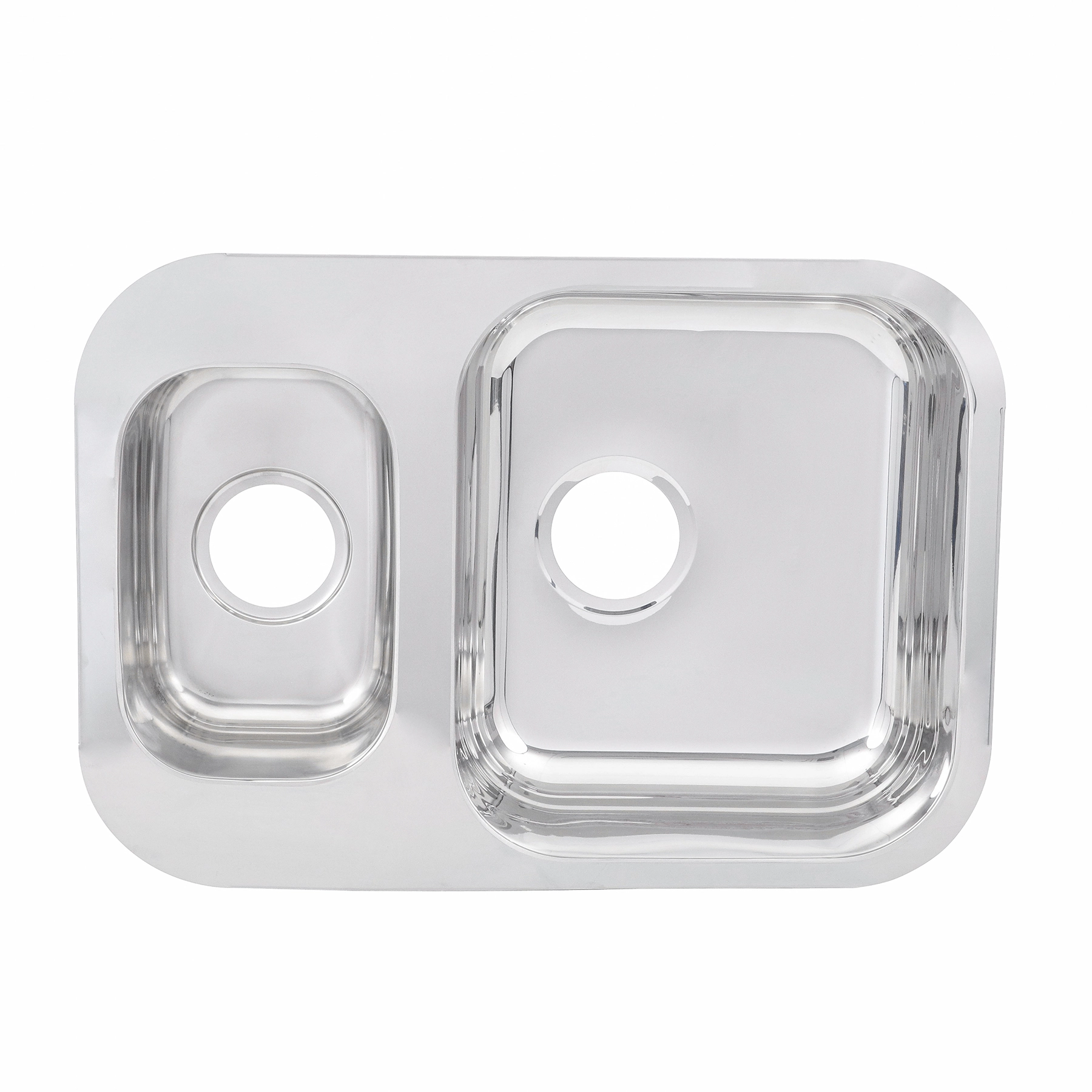 Cuba para Cozinha Dupla de Embutir 56x40x15cm Aço Inox 304 Polido Premium GhePlus