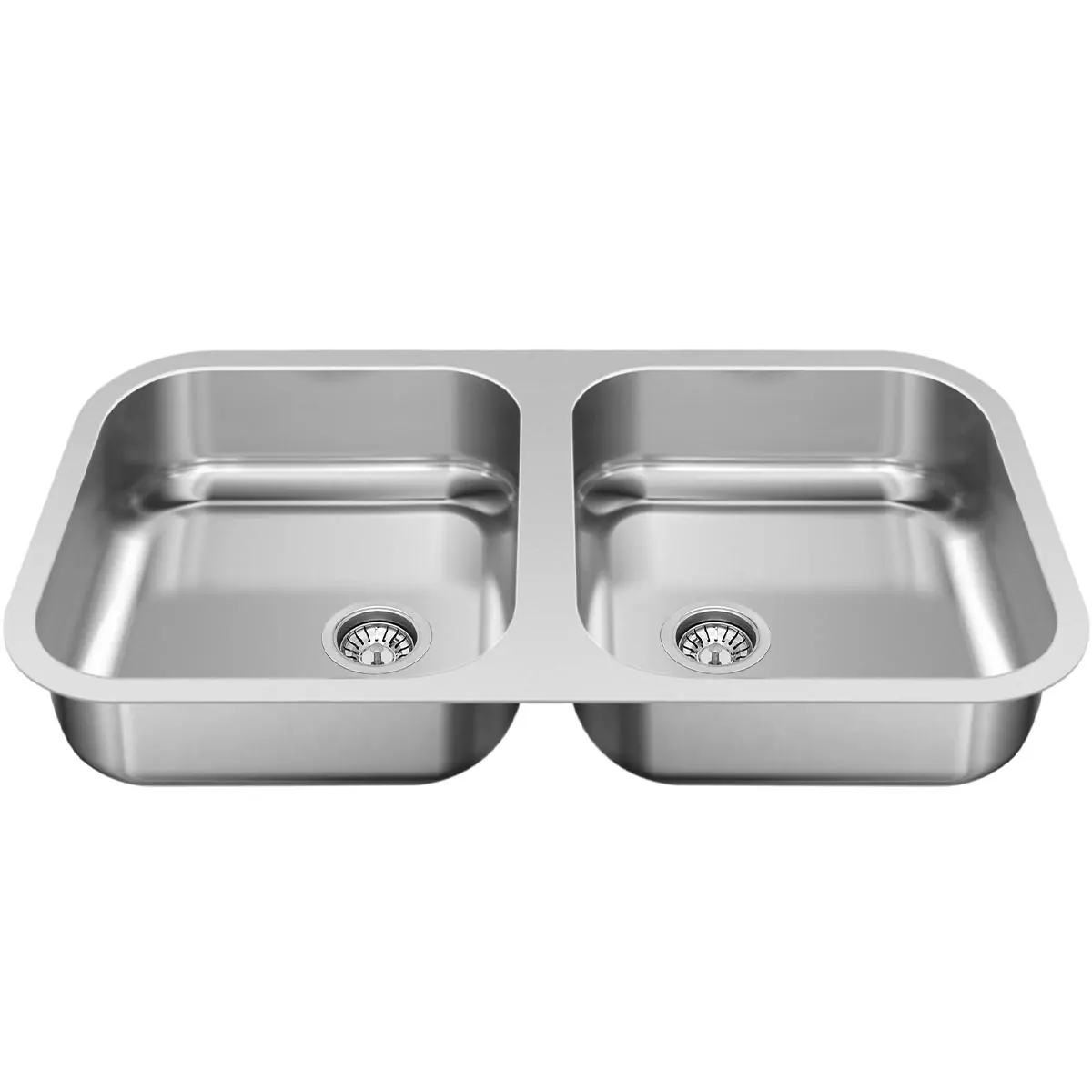 Cuba Dupla De Cozinha Inox Polida Ghelplus 74x40x17cm