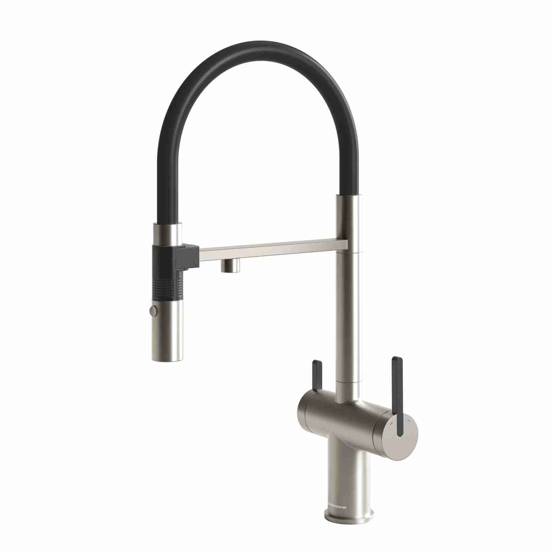 Torneira Monocomando Gourmet de Pia para Cozinha com Bica Alta Flexível Niquel 80060 Debacco