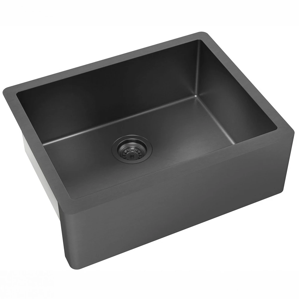 Cuba para Cozinha Simples Semi Encaixe Aço Inox Escovado Preto Quadrada 59,5x46,8x21cm 1mm 4.1/2" Primaccore Debacco