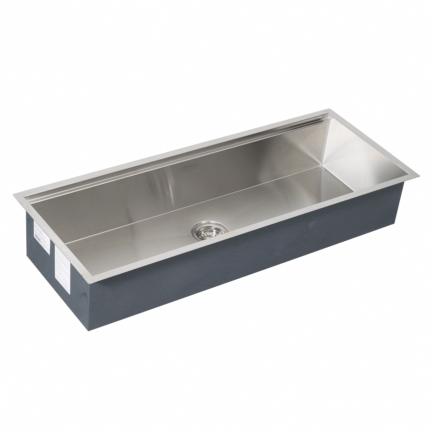 Cuba para Cozinha Simples de Embutir em Aço Inox Escovado Retangular 115x45x20cm 1,2mm 4.1/2" Quadratino Gourmet Debacco