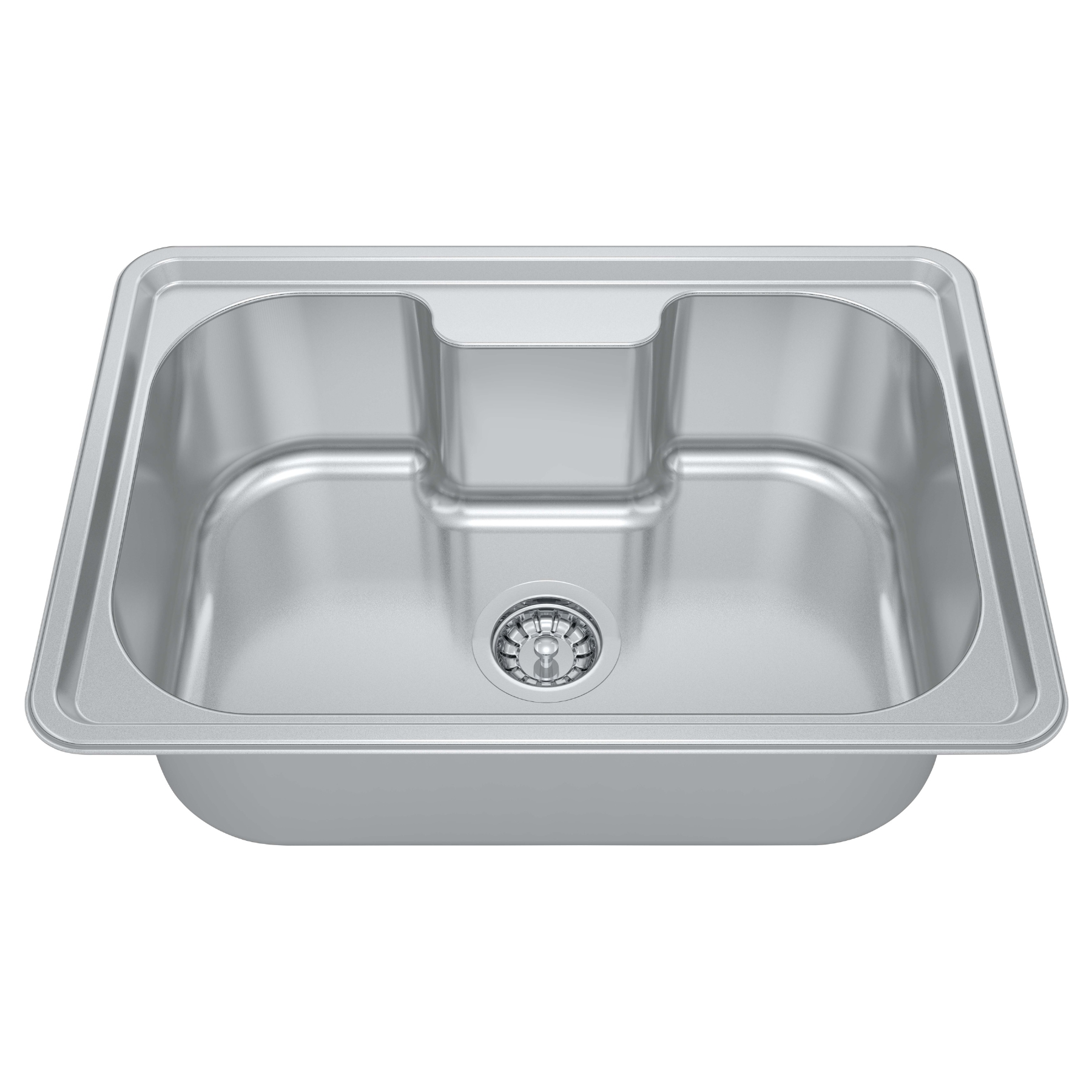 Cuba de Cozinha Simples de Embutir em Aço Inox Acetinado Retangular 63x44x20cm 4.1/2 Ghel Plus