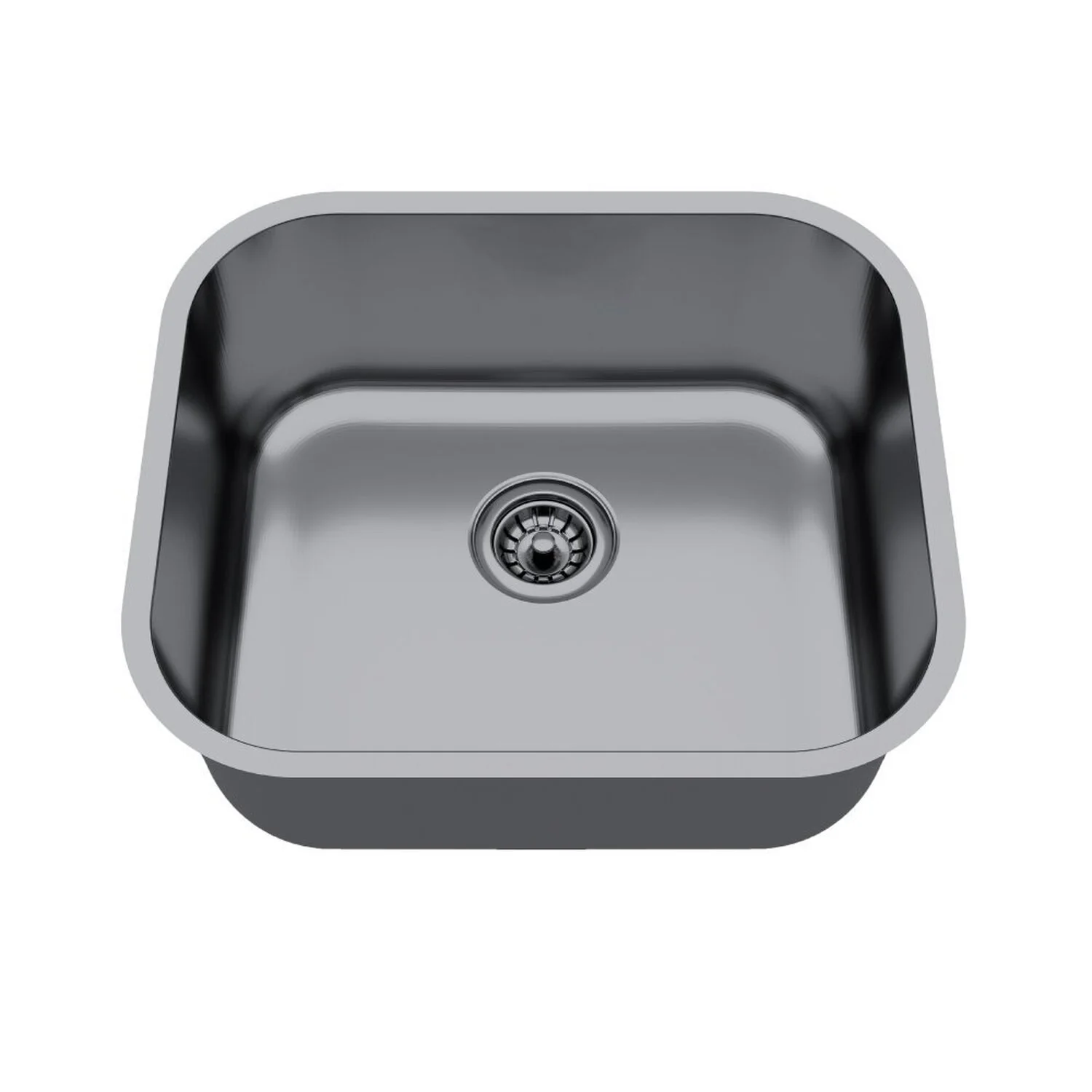Cuba De Inox Para Cozinha N3 40x34x17cm Polida Com Válvula Ghel Plus Cinza