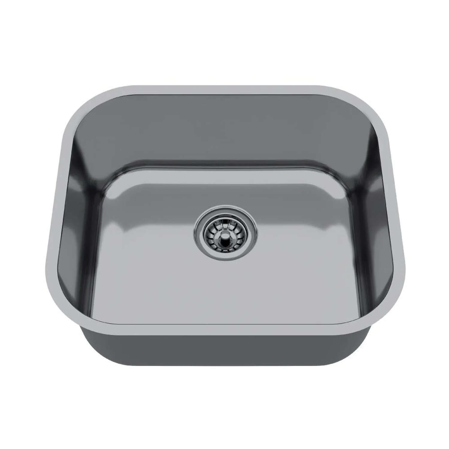 Cuba De Inox Para Cozinha N3 40x34x18cm Alto Brilho Com Válvula Ghel Plus Cinza