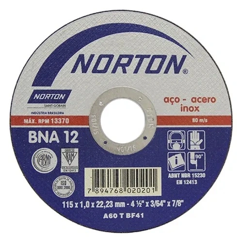 Disco Inox 4.1/2" Norton Bna12
