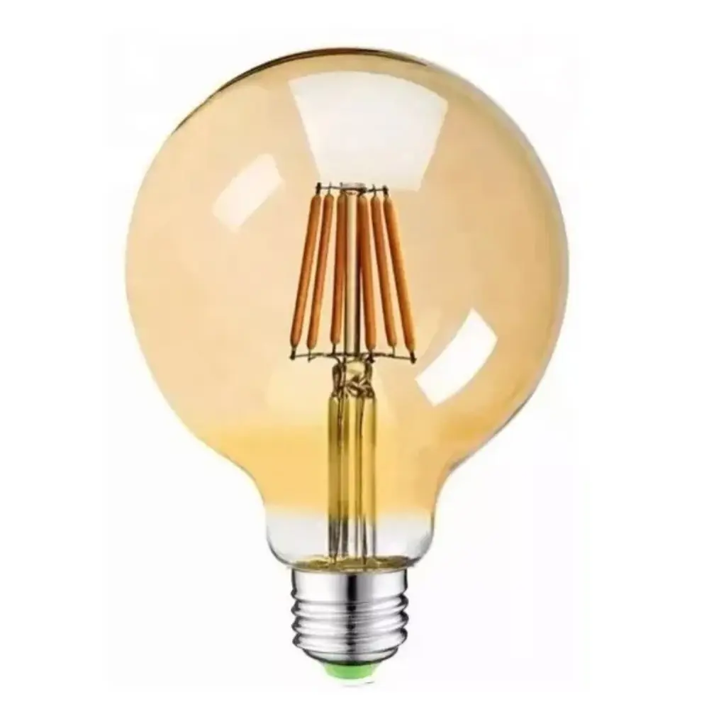 Lâmpada Filamento Led G80 E27 4w Bivolt Branco Quente