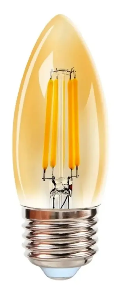 Lâmpada Filamento Led Vela C35 E27 4w Bivolt Branco Quente