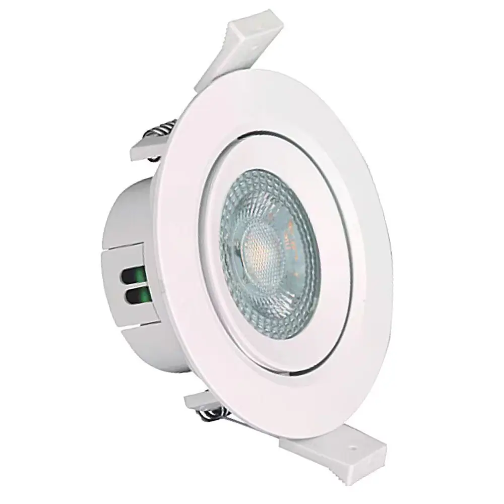 Spot Redondo Branco Led Integrado 9w Bivolt Branco Quente