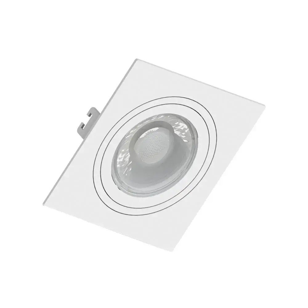Spot Quadrado Branco Led Integrado 9w Bivolt Branco Neutro