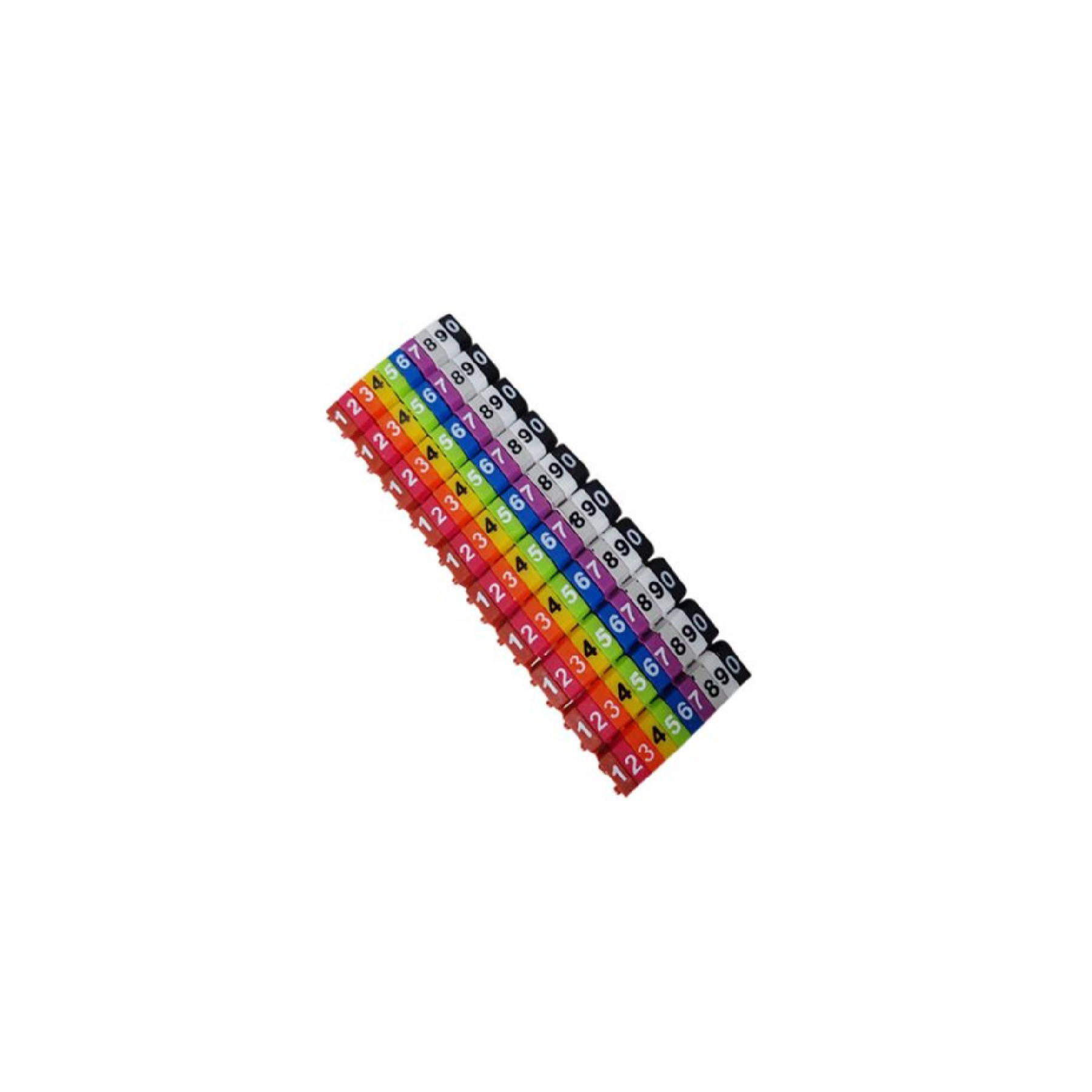 Anilha 0 a 9 Cabo 4/6mm Colorida com 100 peças W3 Speedlan