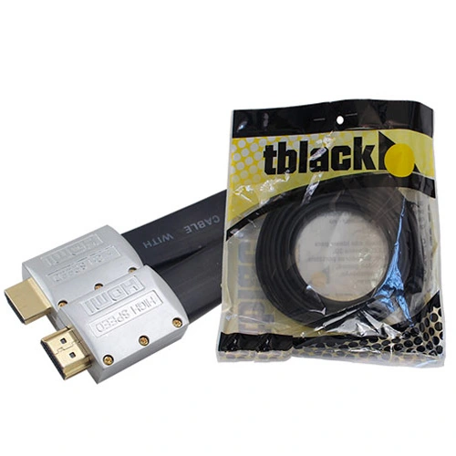 Cabo Digital HDMI 5m Preto Flat 2.0 Tblack