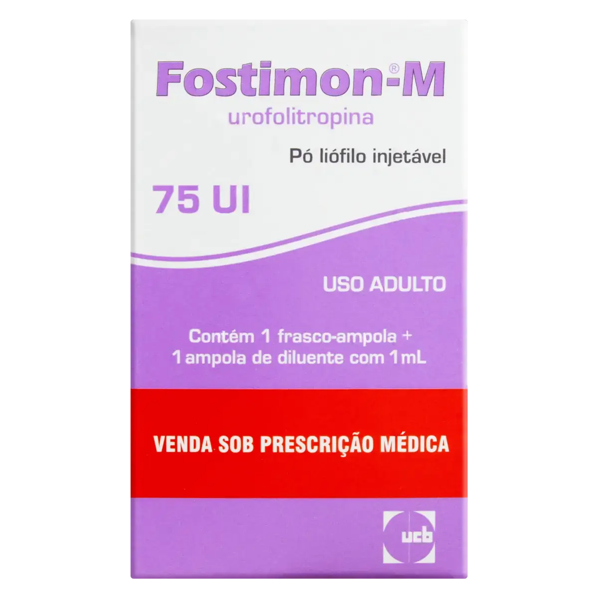 Fostimon M 75ui Ucb Caixa 1 Frasco Ampola Ampola De Diluente 1ml Pó Liófilo Injetável