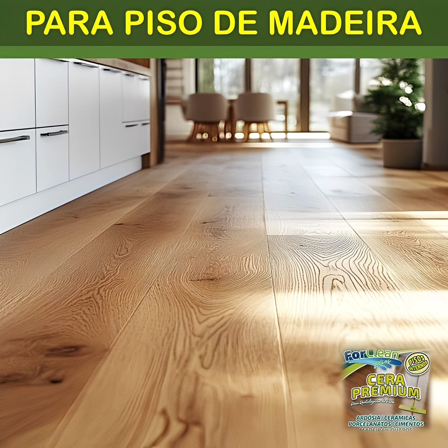 Cera Para Piso de Madeira  - Deixa suave Fragrância no Ambiente - Galão de 5 litros