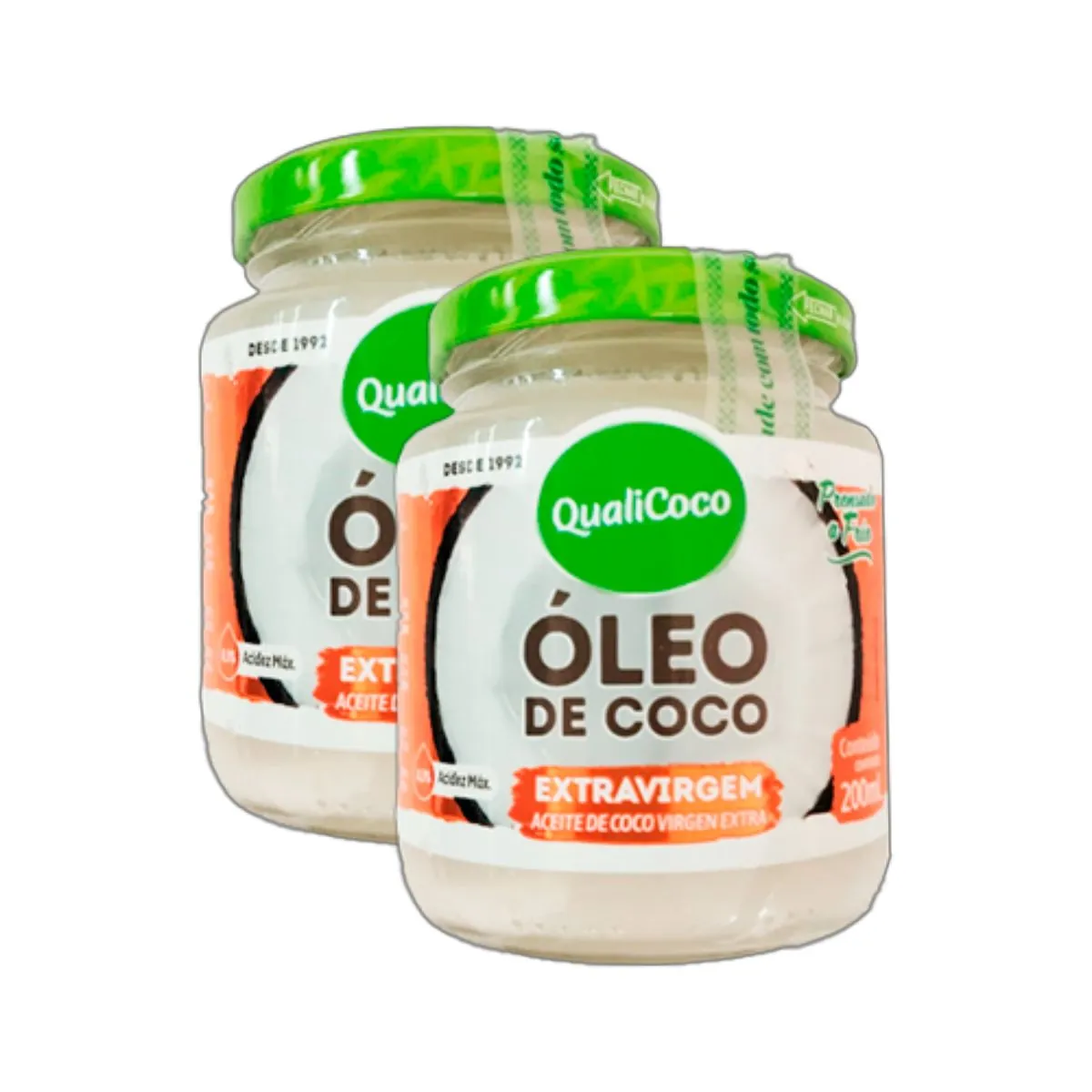 Kit 2X: Óleo de Coco Extravirgem Qualicoco 200ml