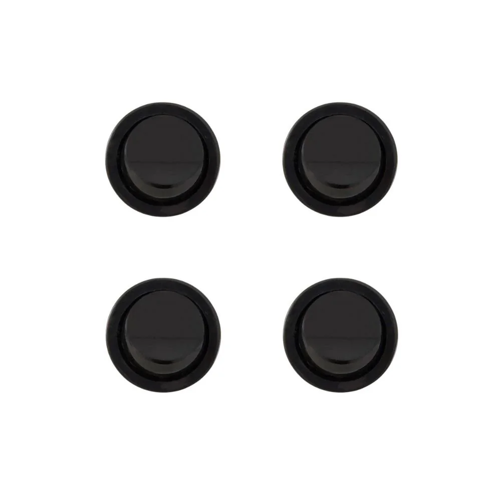 Kit 4 Interruptores Bolinha De Tecla Para Móveis Margirius Moldura M9 Com Cabo Série 16.000 Preto