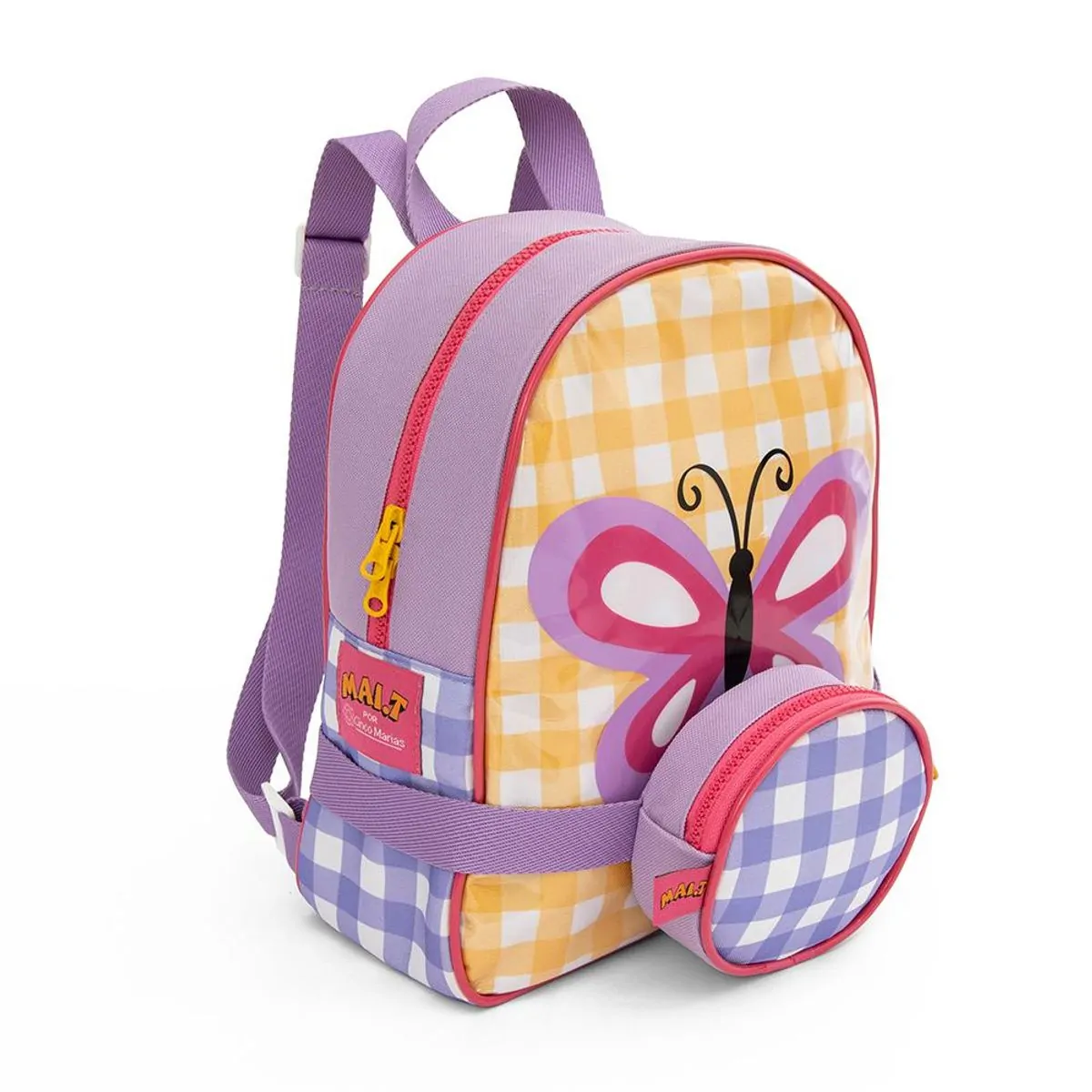 Mini Bolsa de Costas com Pochete Xadrez Borboleta - MaiT