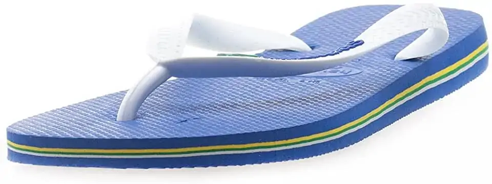 Chinelo Azul Naval Brasil Logo Havaianas N° 41/42