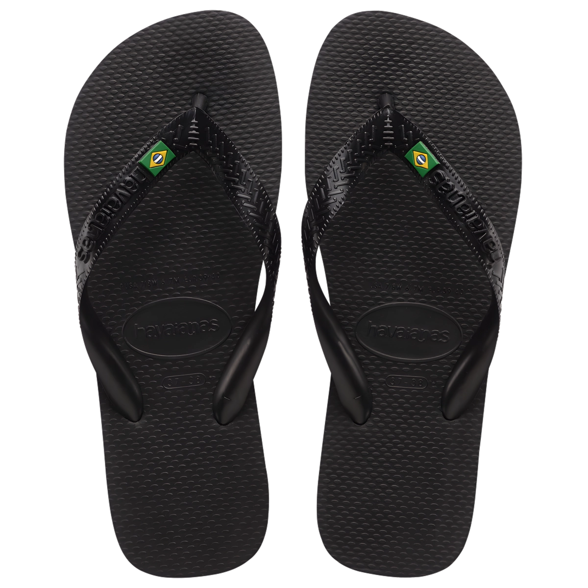 Chinelo Preto Brasil Havaianas N° 37/38