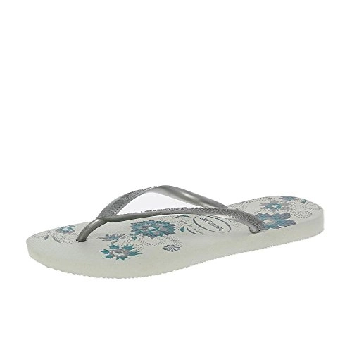 Sand.havaianas Slim Organic Branco/prata 37/38