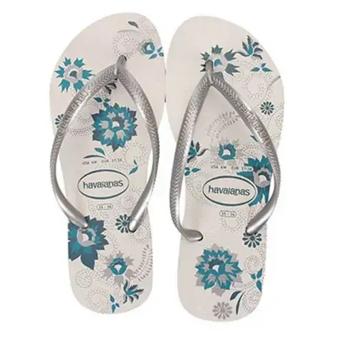 Sand.havaianas Slim Organic Branco/prata 39/40