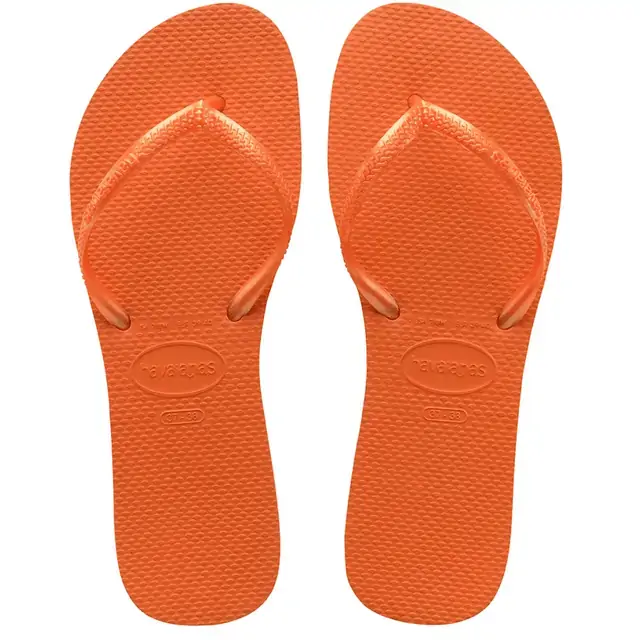 Sandalia Hav Flat Laranja Neon 37/38
