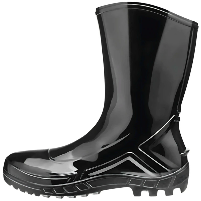 Bota Segurança Pvc Vulcaflex Cano Médio S/ Forro S/ Bico 110vflex Proteção Epi Marluvas Ca 42291 Preto 43