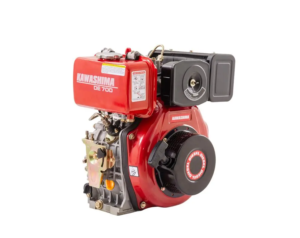 Motor Estacionário Diesel Kawashima De-700 296cc 7hp Refrigerado A Ar Tanque 3,5 Litros Rolamento Ntn Japan