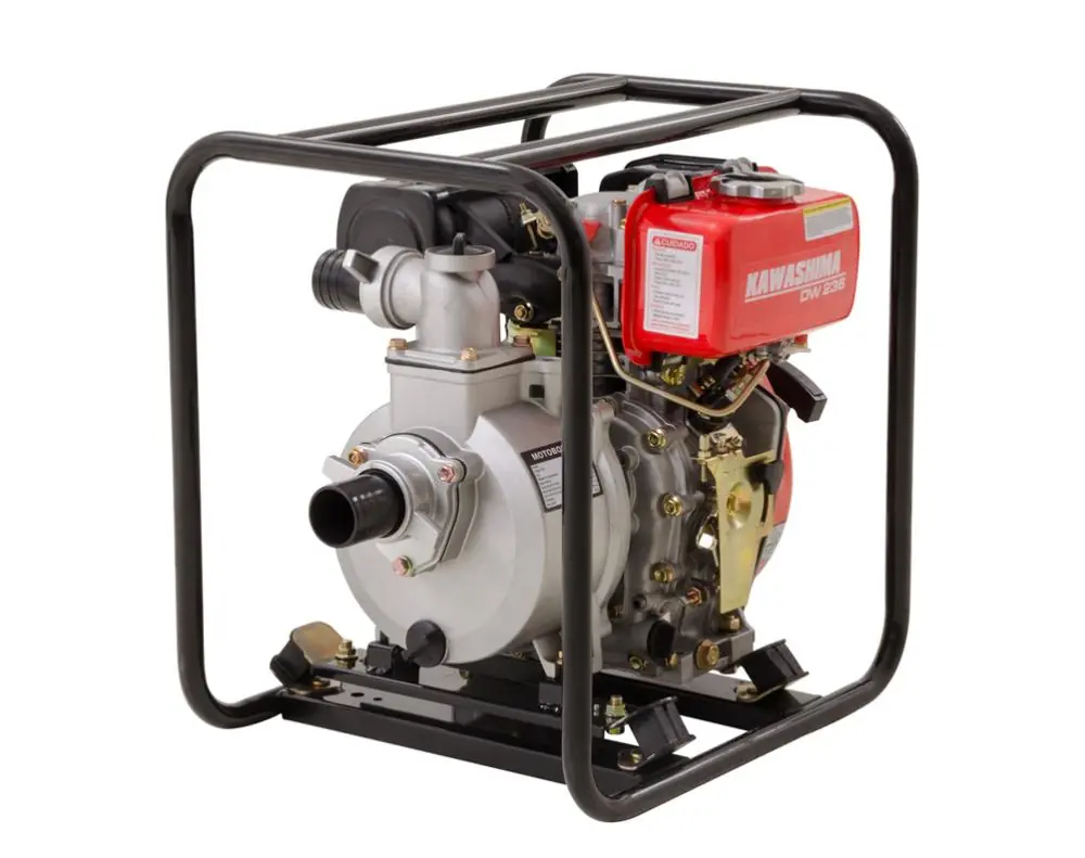 Motobomba Kawashima Dw-236 2 Motor Diesel 4,2hp 211cc Tanque Combustível 2,5 Litros