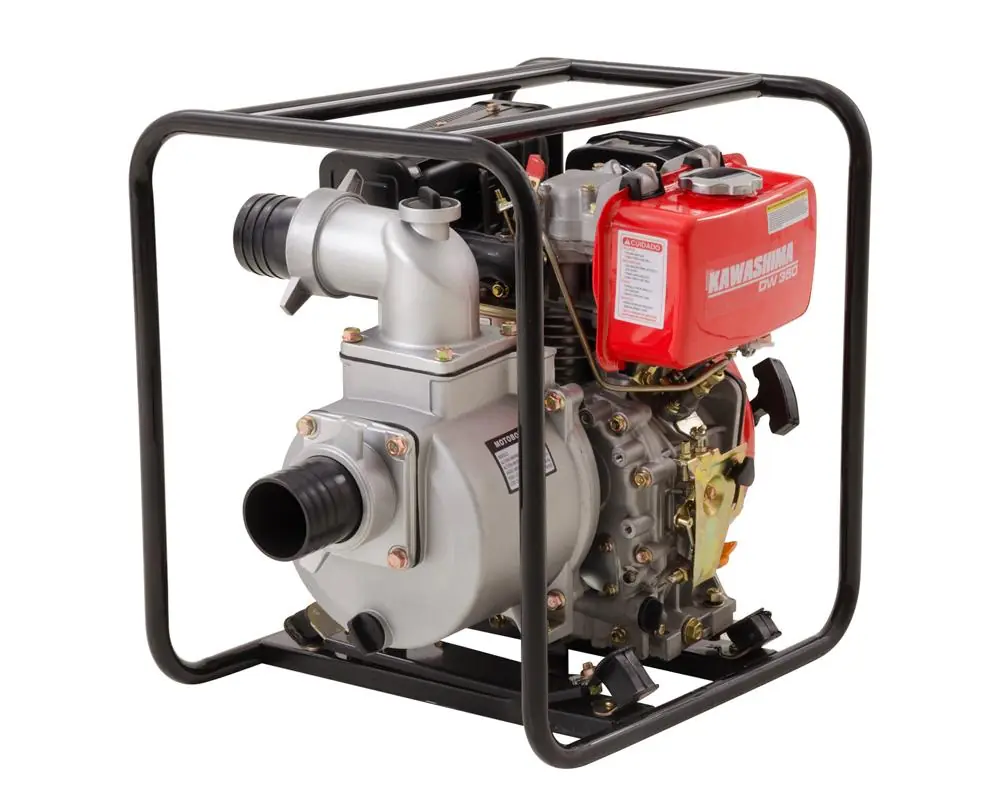 Motobomba Kawashima Dw-350 3 Motor Diesel 6hp 296cc Tanque Combustível 2,5 Litros