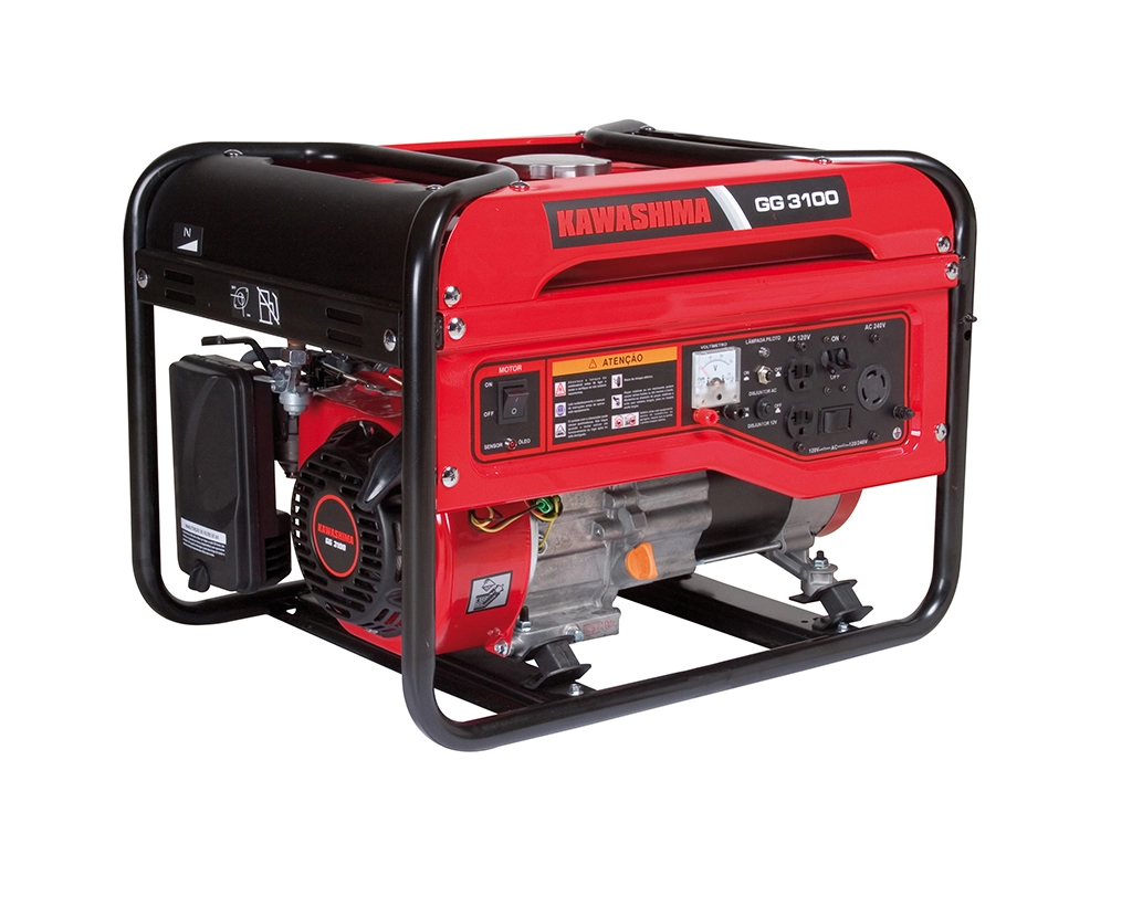 Gerador À Gasolina Kawashima Gg3100 3,1kw Mono Bivolt