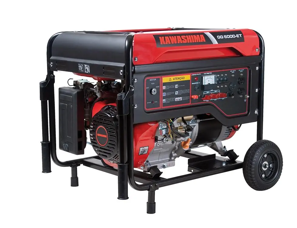 Gerador À Gasolina Kawashima Gg6000-et380 6,0kw Trifase 380 220v