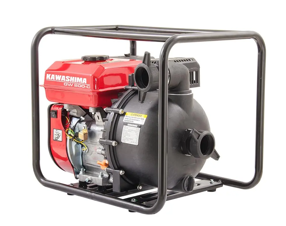 Motobomba Kawashima Gw200-c 2 Gasolina 212cc Com Tanque Químico