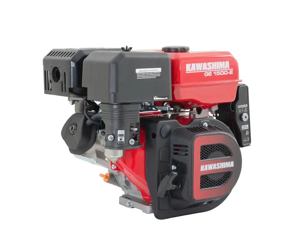 Motor Estacionário À Gasolina Kawashima Ge1500-e 15hp Com Partida Elétrica