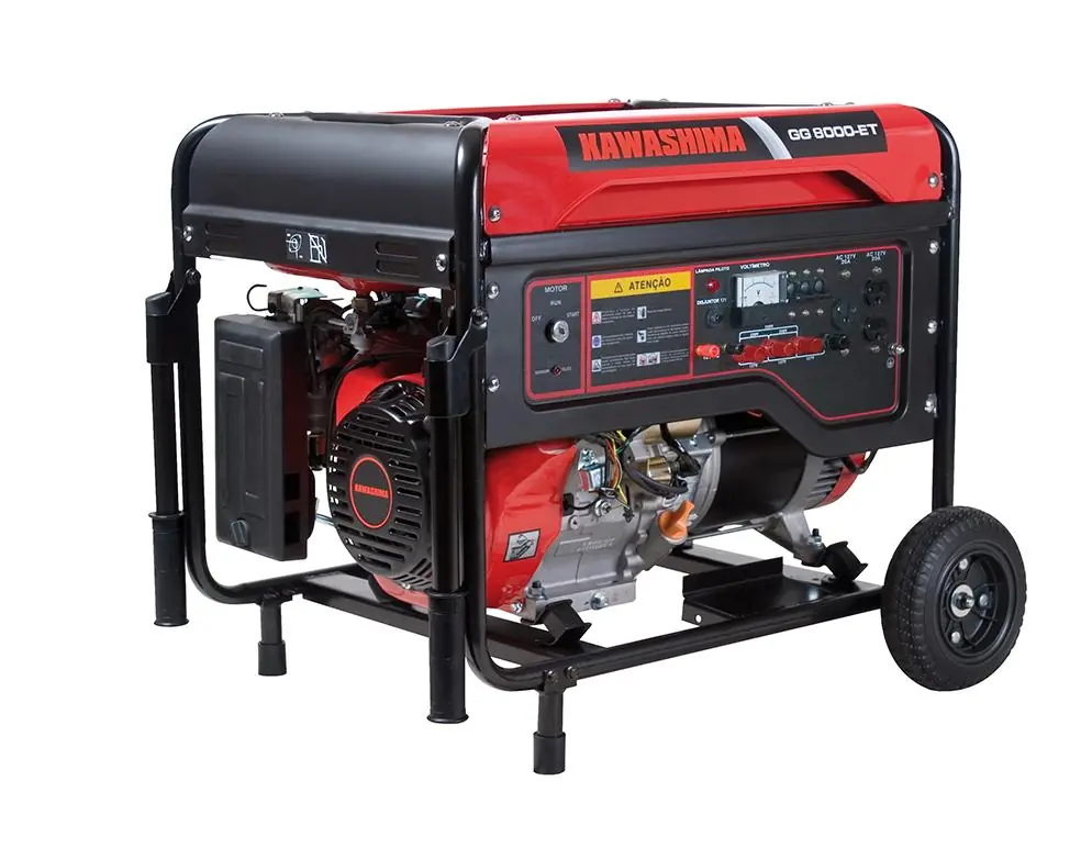 Gerador À Gasolina Kawashima Gg8000-et380 8,0kw Trifase 380 220v