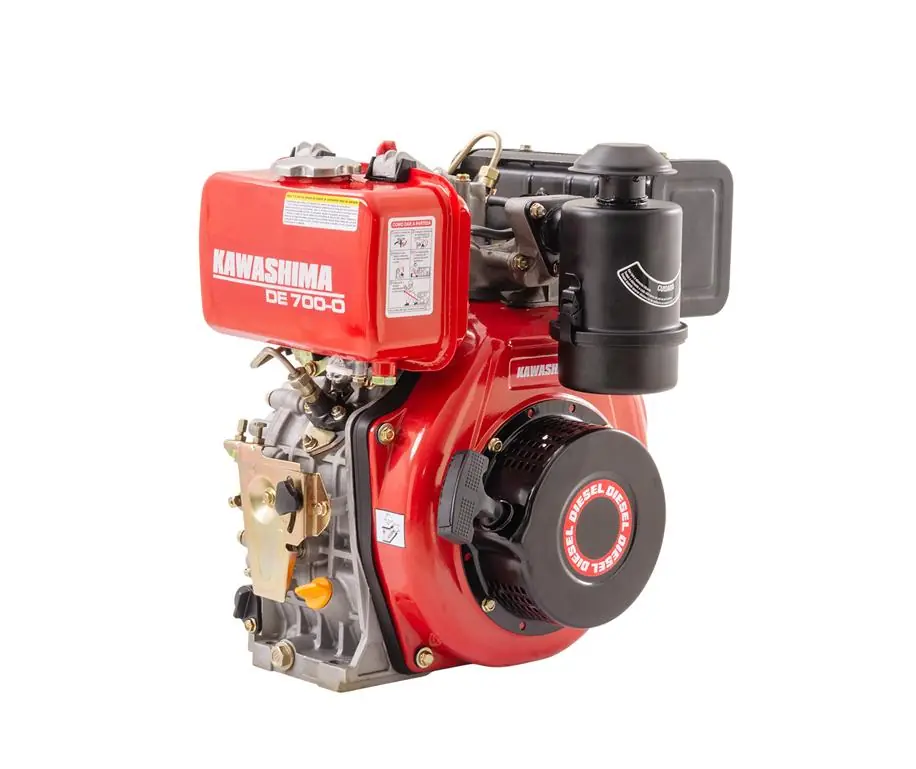 Motor Estacionário Kawashima Kawashina De-700-o Diesel 296cc 7hp Refrig A Ar Com Filtro Ar A Óleo Tanque 3,5 Litros