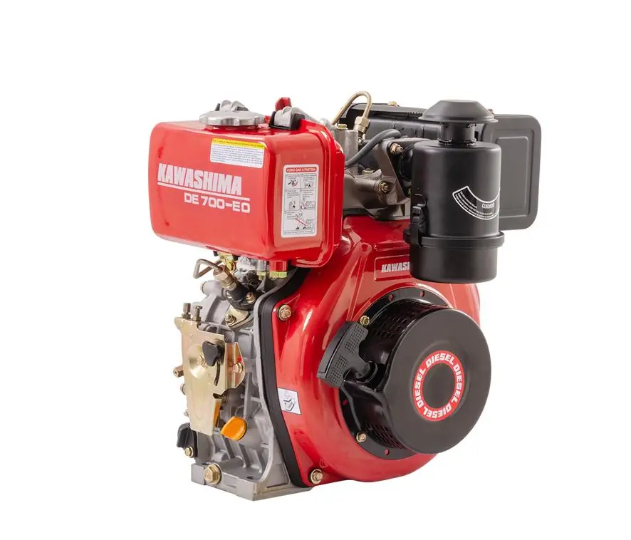 Motor Estacionário Diesel Kawashima De-700eo 296cc 7hp Compart Elétrica Comfiltro Ar A Óleo Tq 3,5 Litros