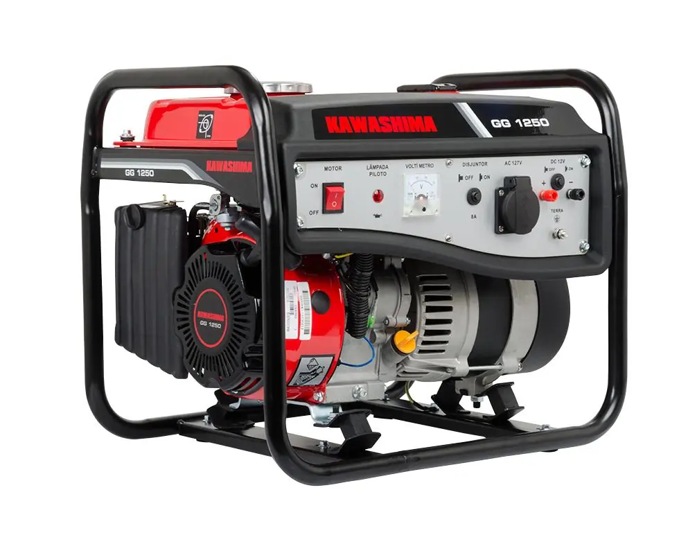 Gerador À Gasolina Kawashima Gg1250-220 1,25kw Mono 220v 60hz
