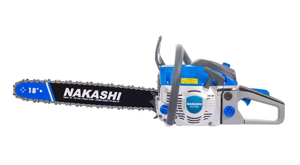 Motosserra Nakashi Ncs500 49,3cc Barra 18   Com Corrente 325   058   32558ps Tipo K2c Com 72 Elos