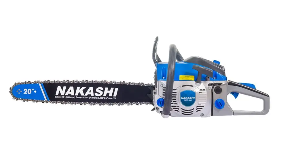 Motosserra Nakashi Ncs550 54,6cc Barra 20   Com Corrente 325   058   32558ps Tipo K2c Com 78 Elos